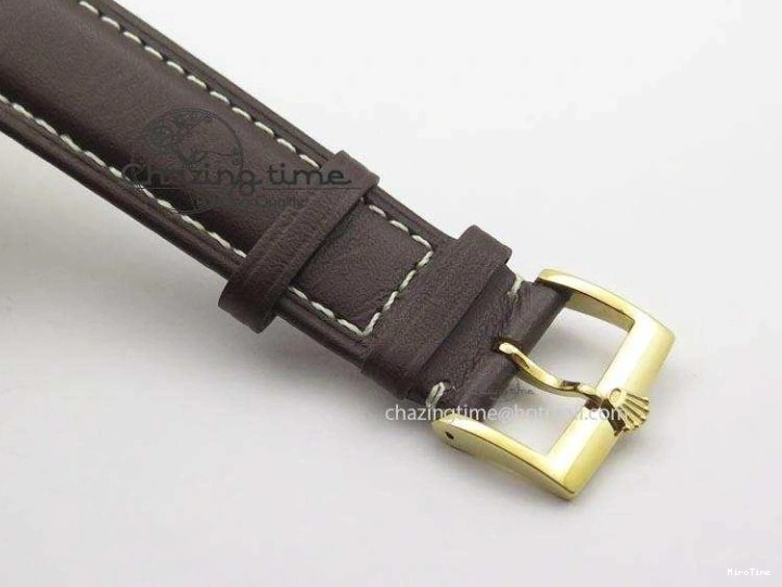 MiroTime 0419 Cellini Date YG White Numeral Dial On Brown Leather Strap A Affordable 3883